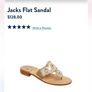 Jack Rogers - Jacks Flat Sandals, platinum, size 8.